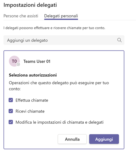 Call Delegation on Teams